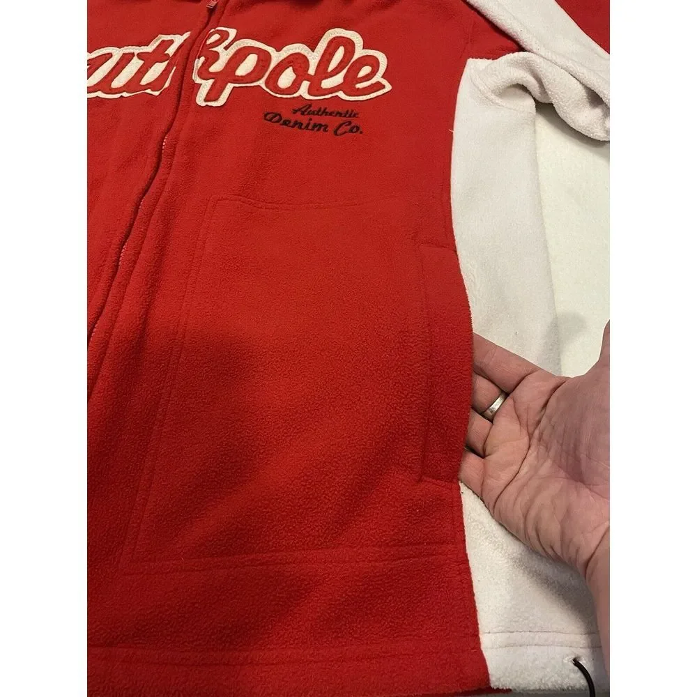 Vintage Southpole Zip Up Fleece‎ Coat Y2K Sweater Mens Size L Jacket Streetwear